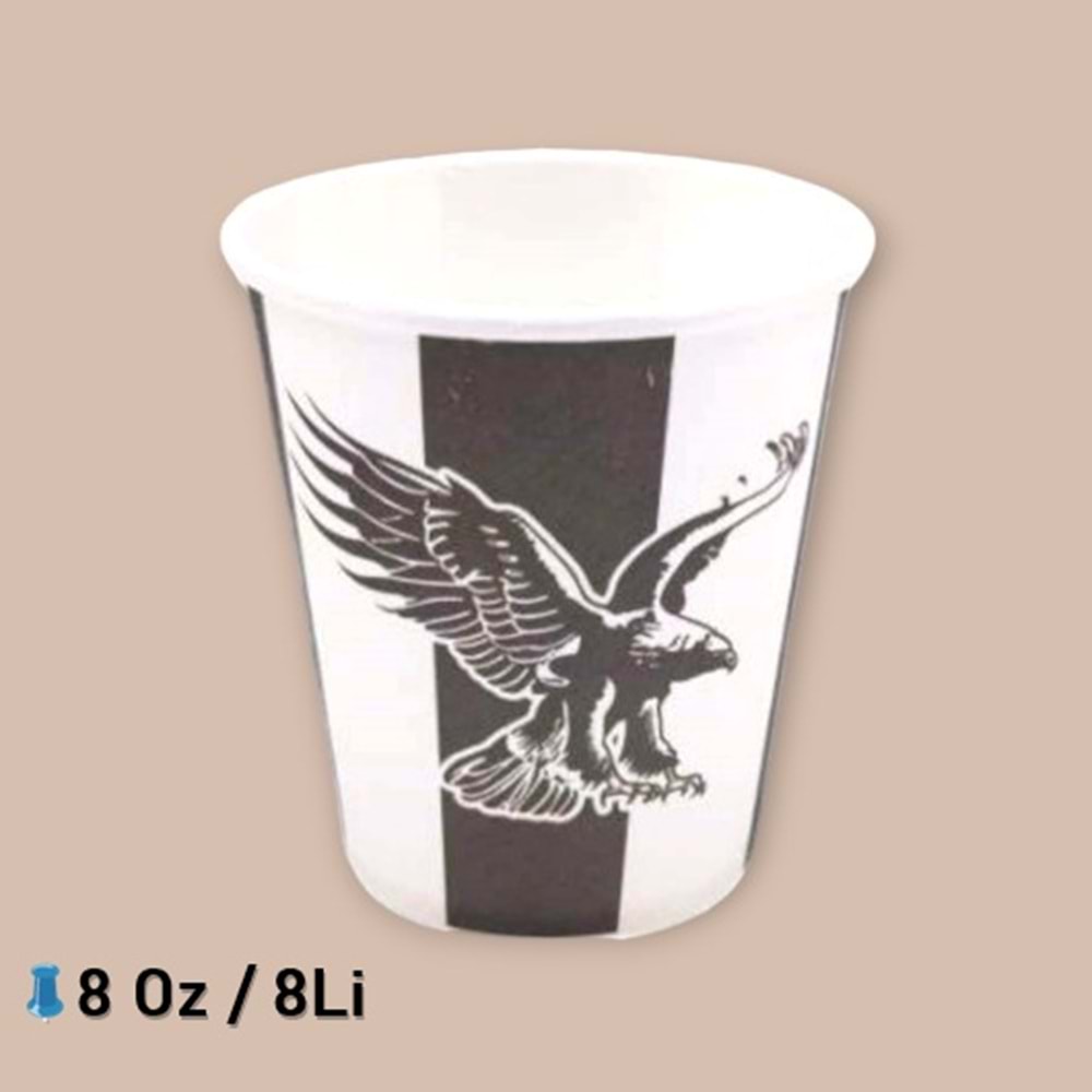 KARTON BARDAK - KARTAL - 8 OZ - 8 Lİ