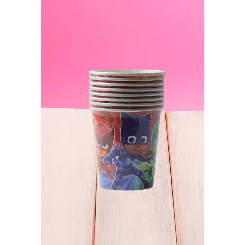 KARTON BARDAK - PJ MASKS - 8 OZ - 8 Lİ