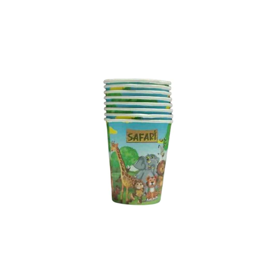 KARTON BARDAK - SAFARİ - 8 OZ - 8 Lİ