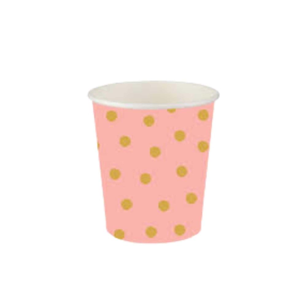 KARTON BARDAK - PASTEL DÜŞLER SOMON - 8 OZ - 8Lİ