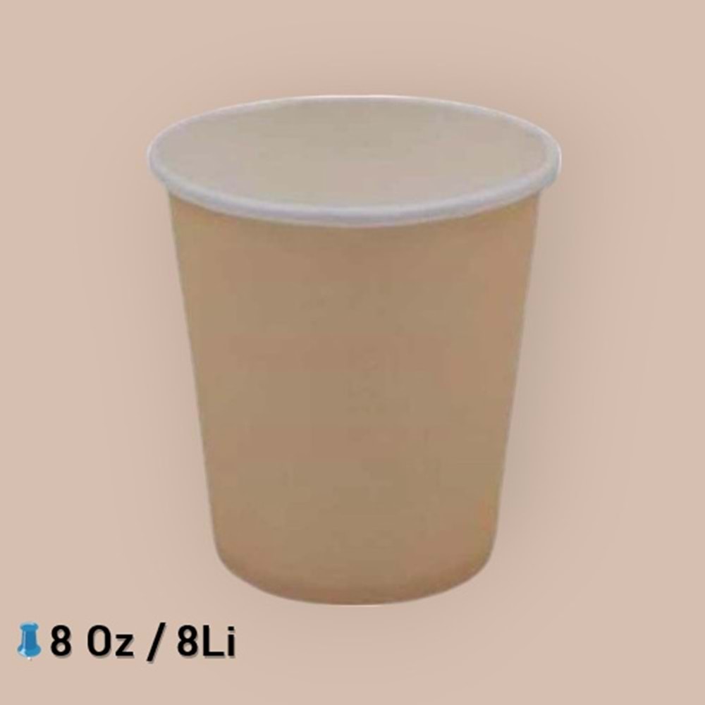 KARTON BARDAK - KREM - 8 OZ
