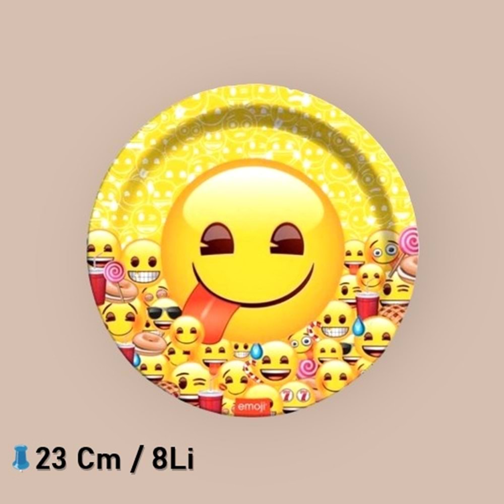 KARTON TABAK - EMOJİ DÜNYASI - 23 CM -8 Lİ
