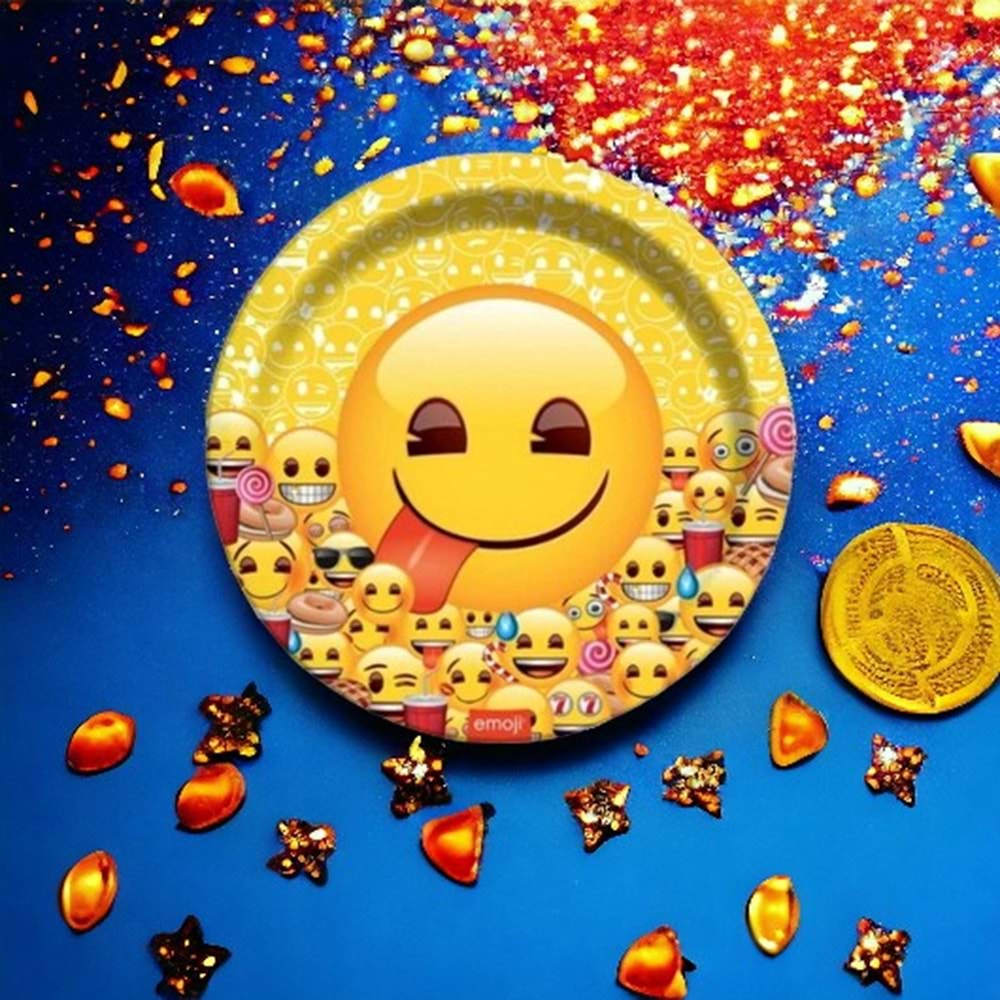 KARTON TABAK - EMOJİ DÜNYASI - 23 CM -8 Lİ