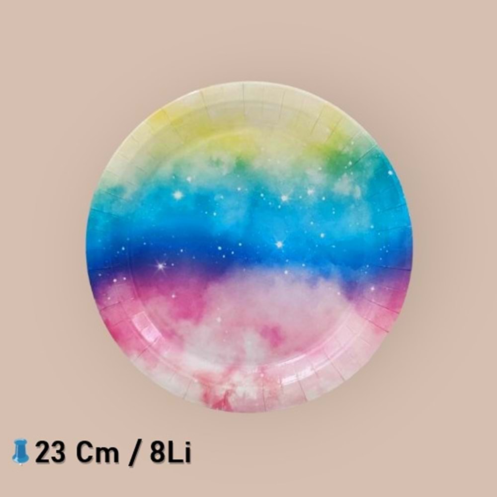 KARTON TABAK 8Lİ - RAINBOW - 23 CM
