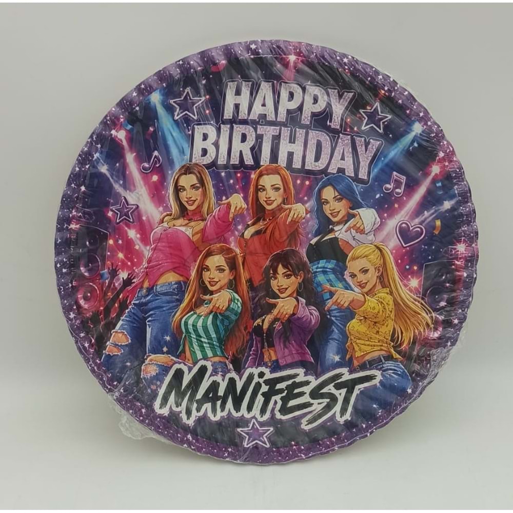 KARTON TABAK 8Lİ - MANİFEST - 23 CM