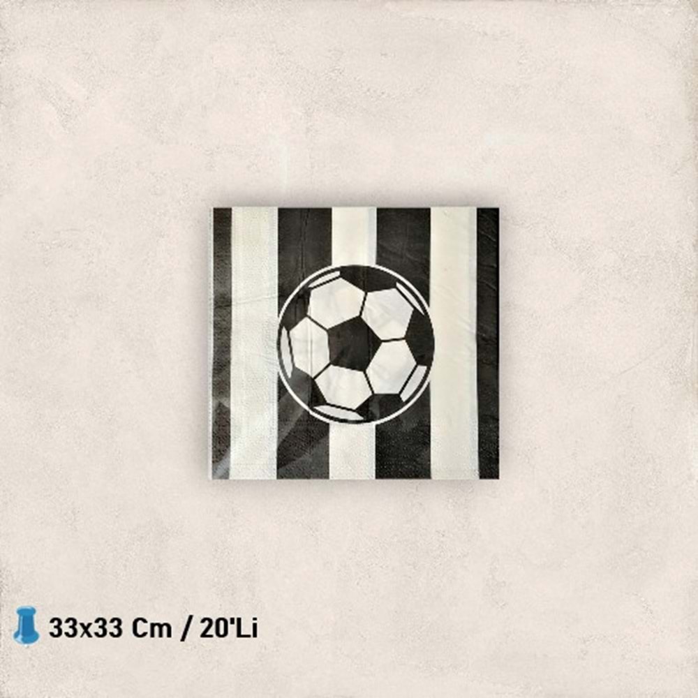 KAĞIT PEÇETE 33x33 CM - SİYAH BEYAZ - 20 Lİ