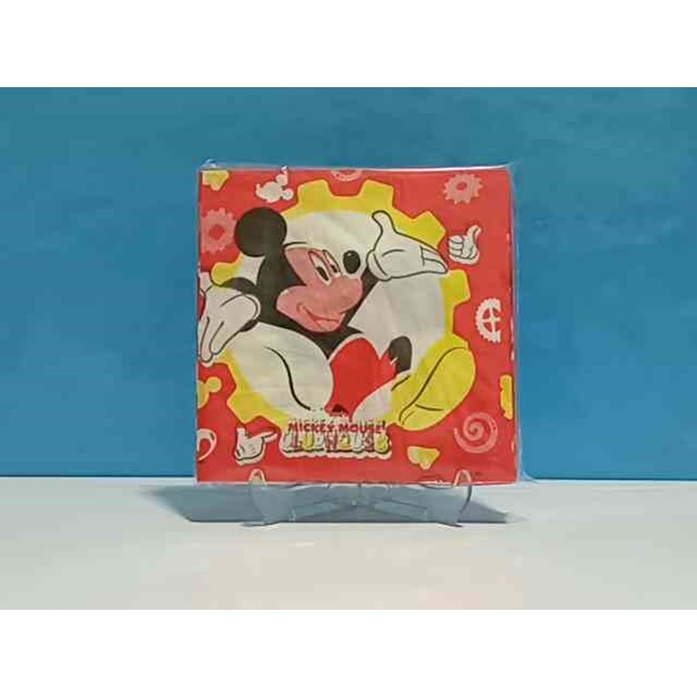 KAĞIT PEÇETE 33x33 CM - MİCKEY MOUSE - 20 Lİ