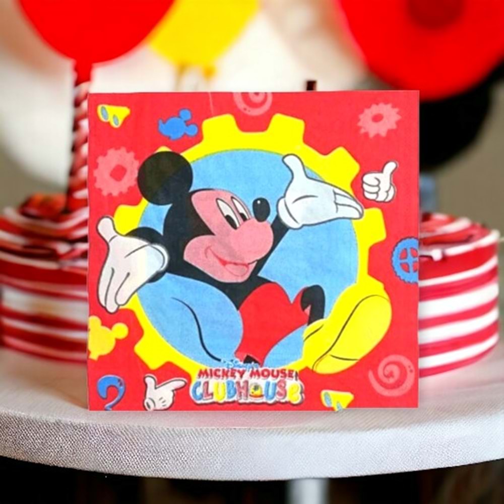 KAĞIT PEÇETE 33x33 CM - MİCKEY MOUSE - 20 Lİ
