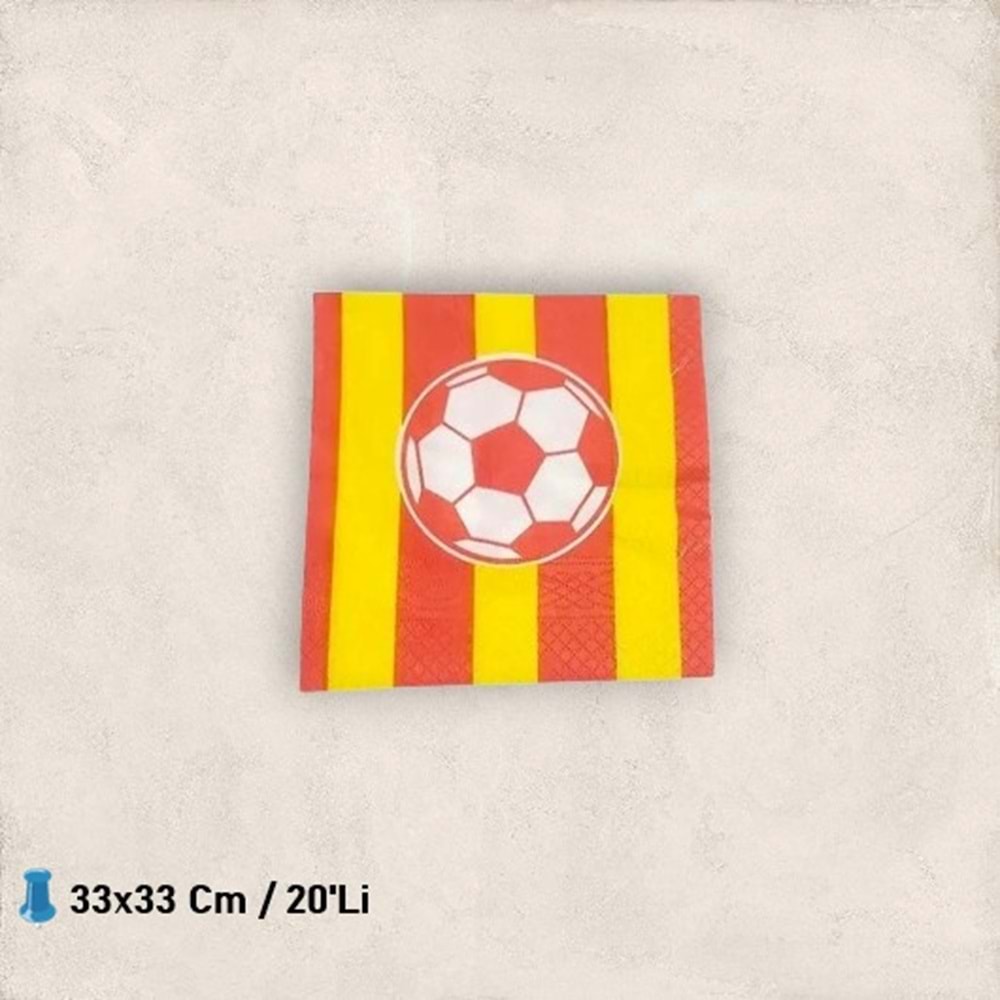 KAĞIT PEÇETE 33x33 CM - SARI KIRMIZI - 20 Lİ