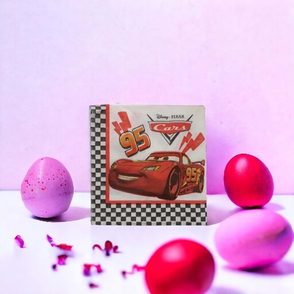 KAĞIT PEÇETE 33x33 CM - CARS - 20 Lİ