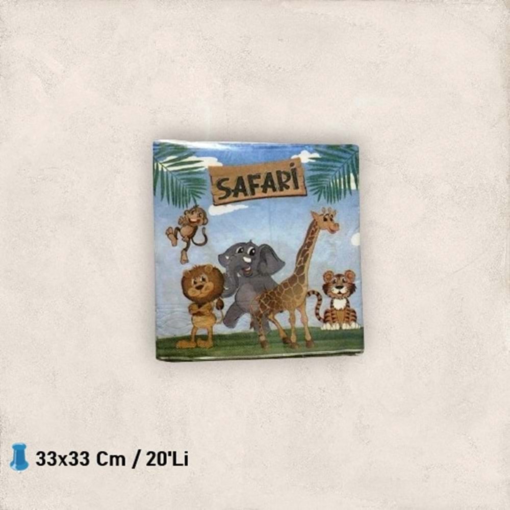 KAĞIT PEÇETE 33x33 CM - SAFARİ - 20 Lİ