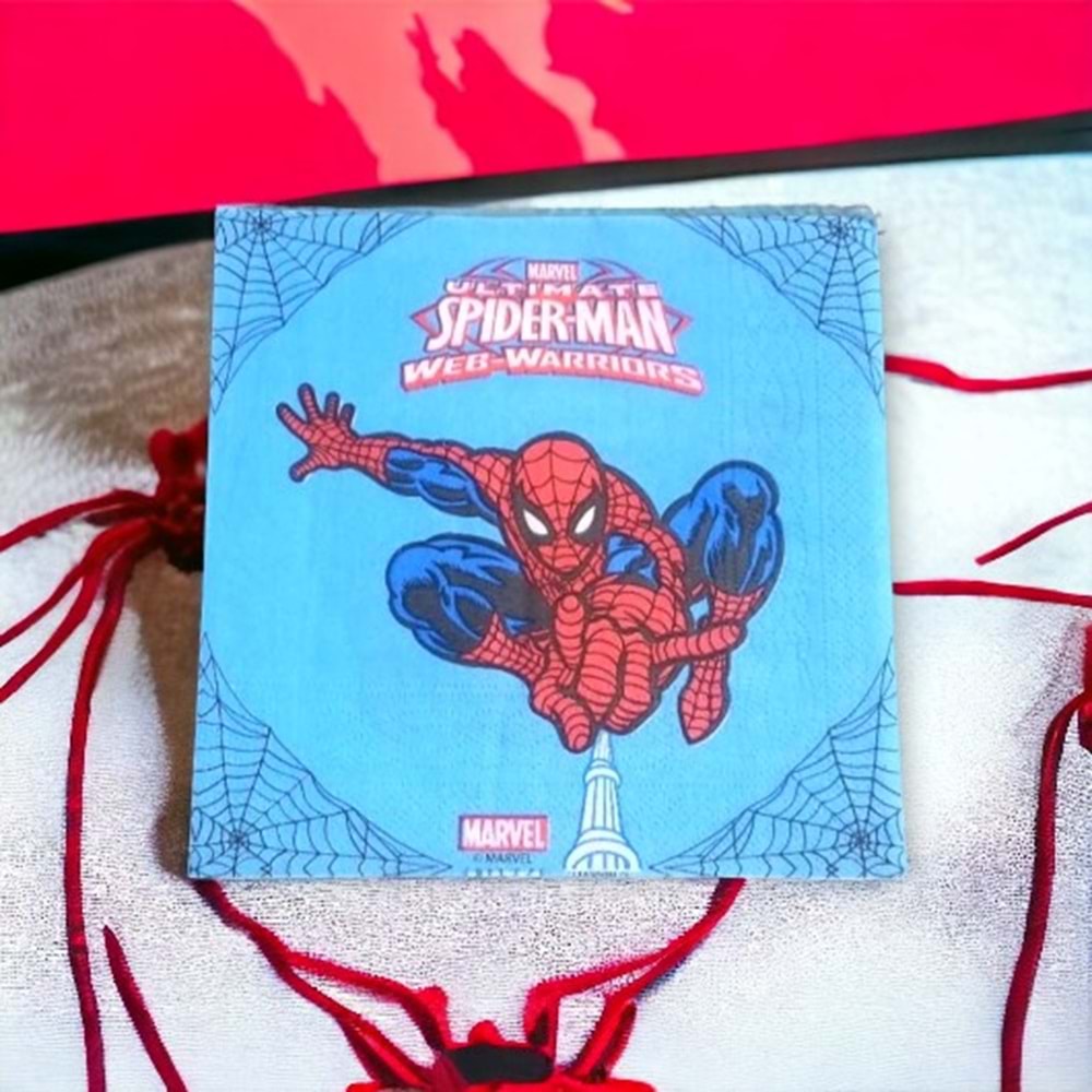 KAĞIT PEÇETE 33x33 CM - SPİDERMAN - 20 Lİ