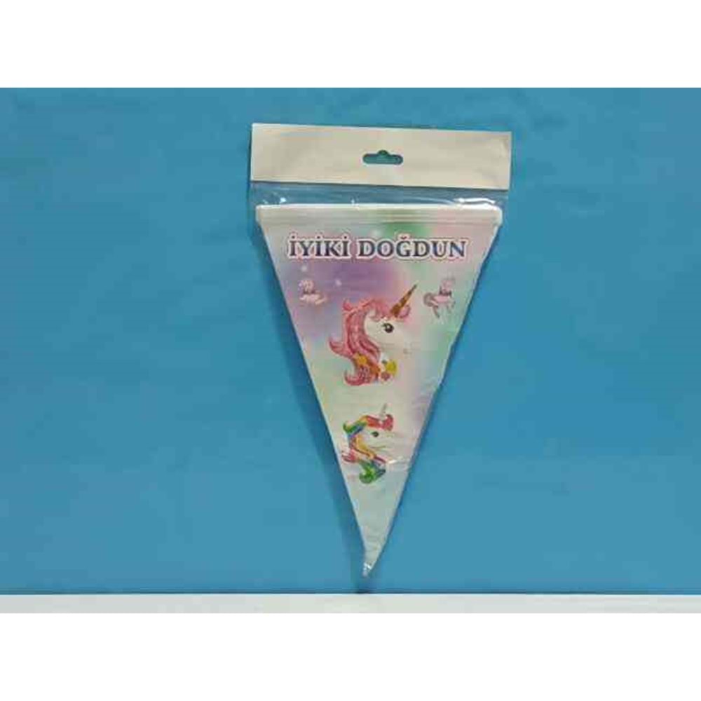 ÜÇGEN FLAMA 10 YAPRAK - UNİCORN - 17X23 CM