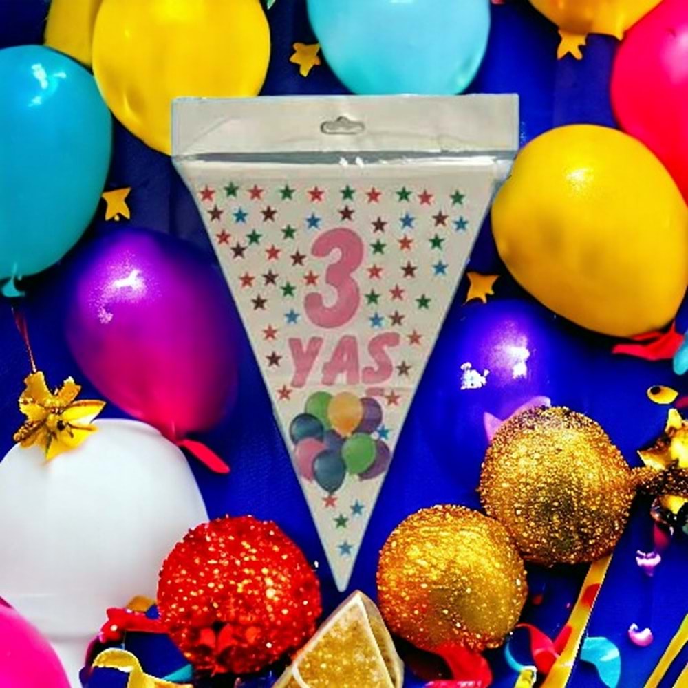 ÜÇGEN FLAMA 10 YAPRAK - 3 YAŞ KIZ - 17X23 CM