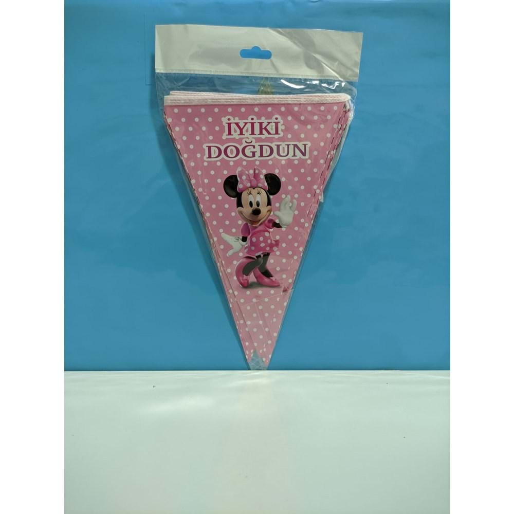 ÜÇGEN FLAMA 10 YAPRAK - MİNNİE MOUSE - 17X23 CM