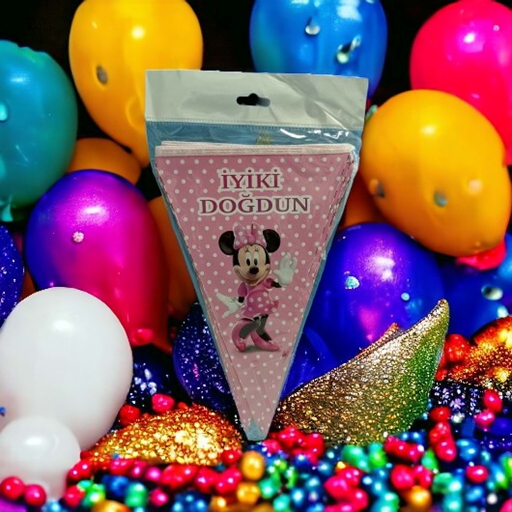 ÜÇGEN FLAMA 10 YAPRAK - MİNNİE MOUSE - 17X23 CM