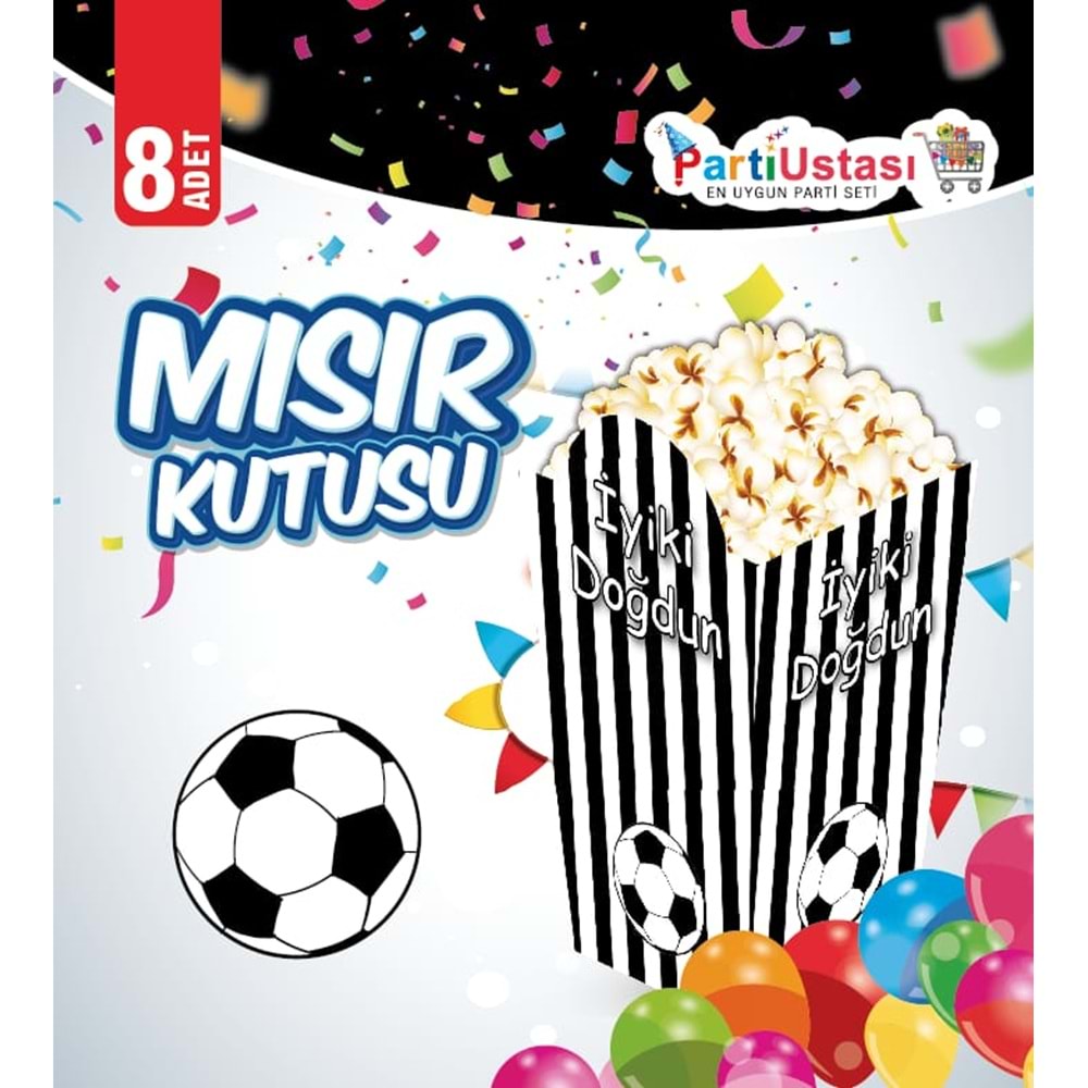 MISIR KUTUSU - SİYAH BEYAZ - 15X15 CM