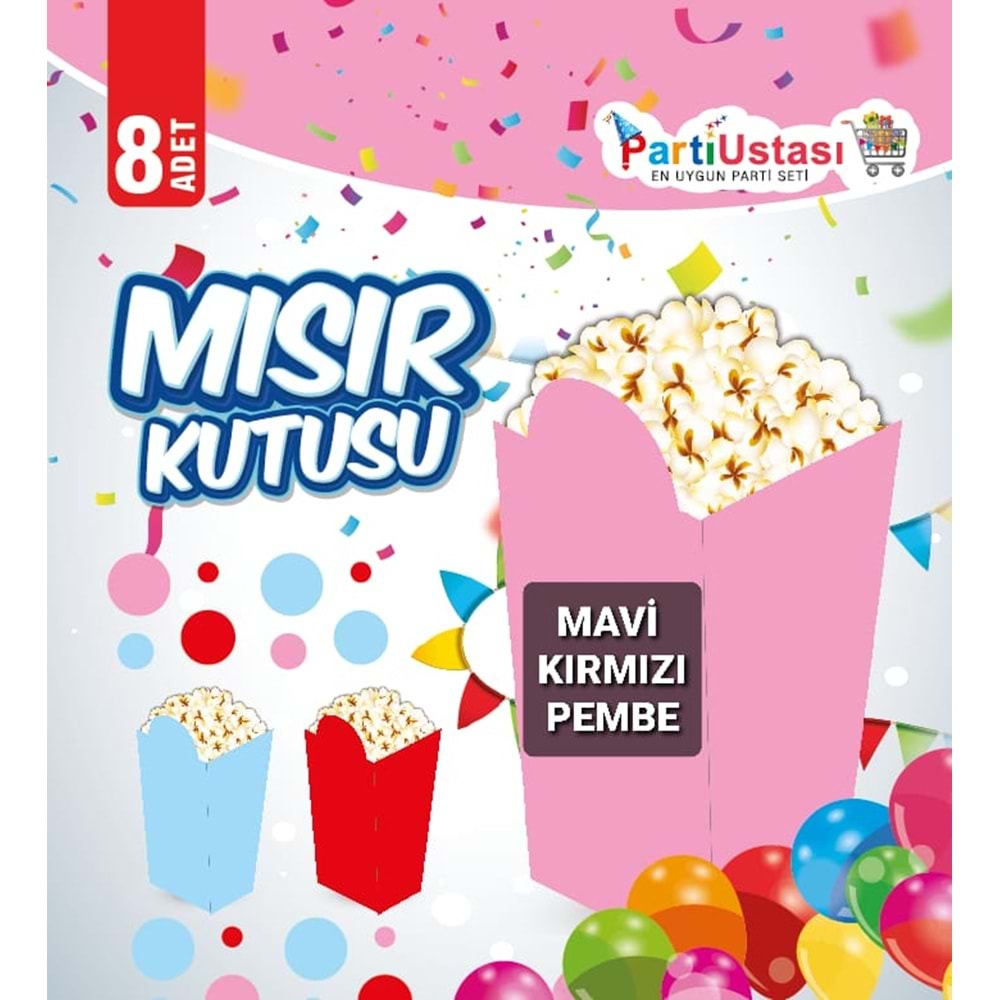 MISIR KUTUSU - PEMBE - 15X15 CM