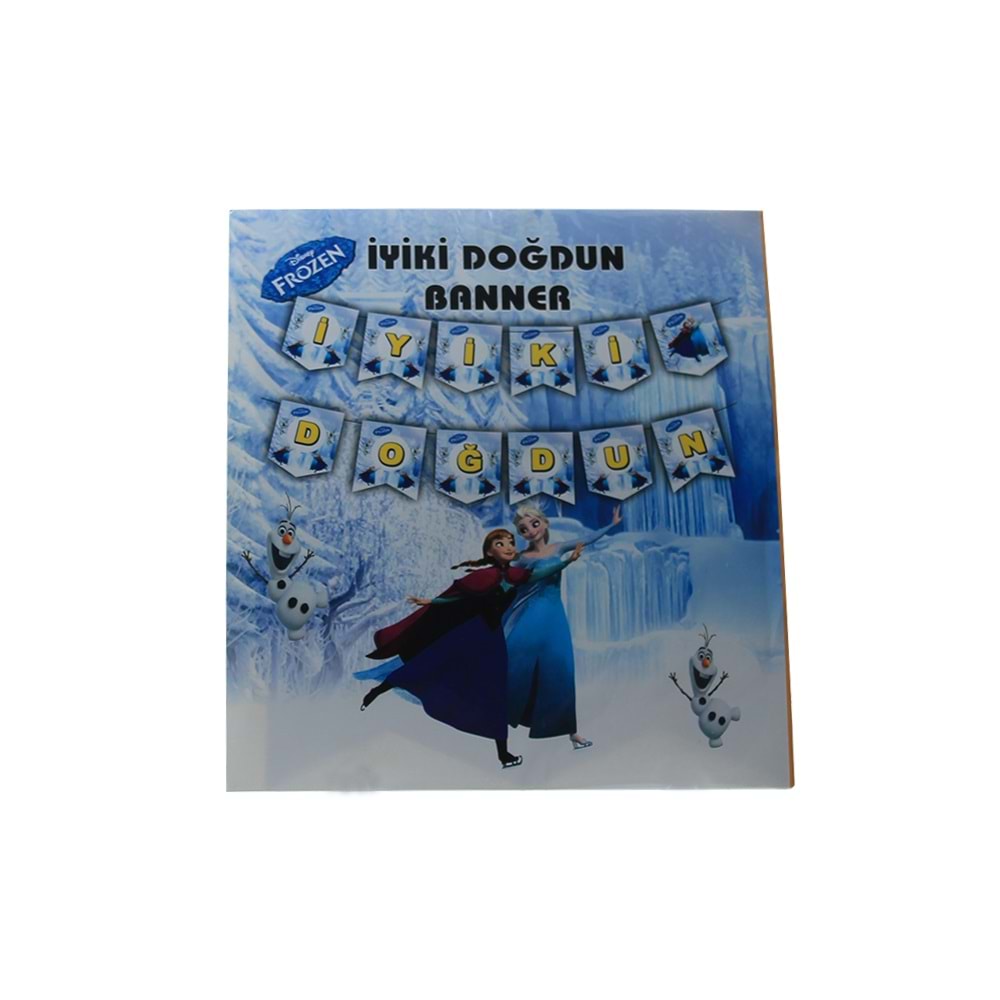 İYİ Kİ DOĞDUN BANNER - FROZEN - 15X17 CM
