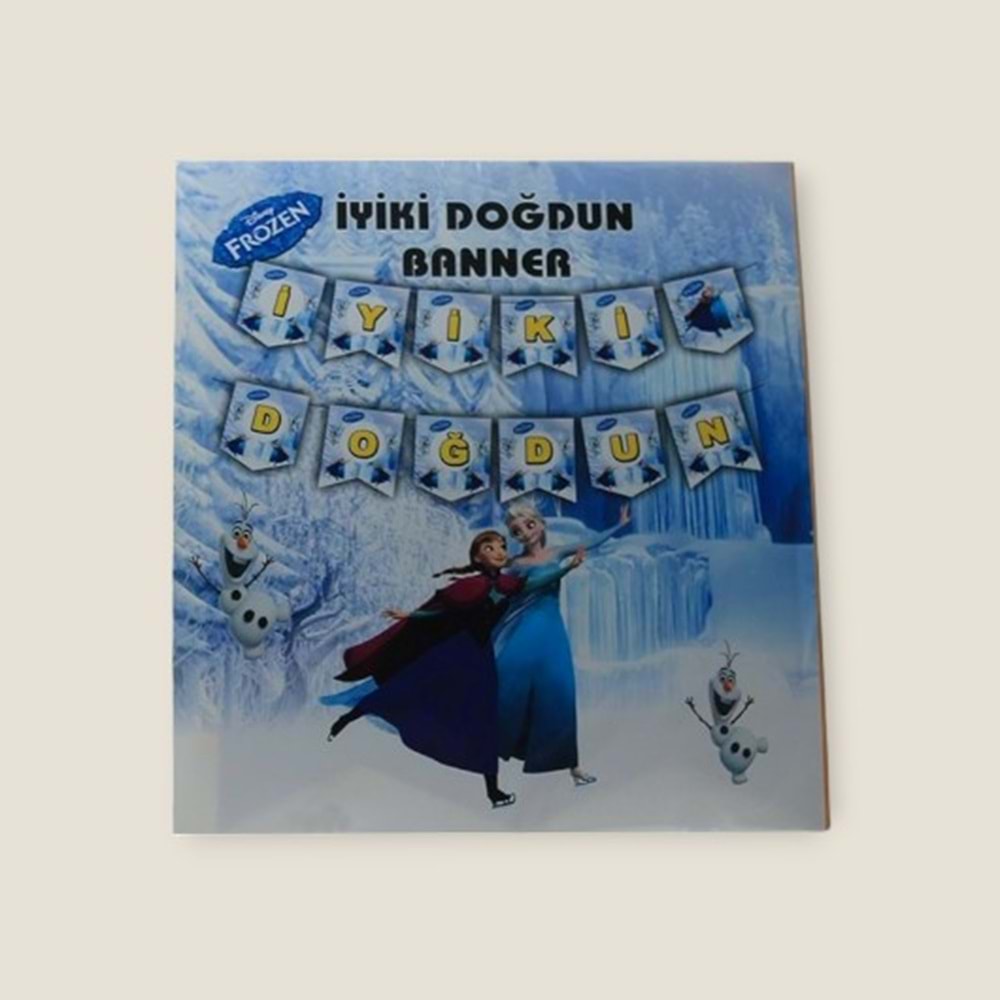 İYİ Kİ DOĞDUN BANNER - FROZEN - 15X17 CM