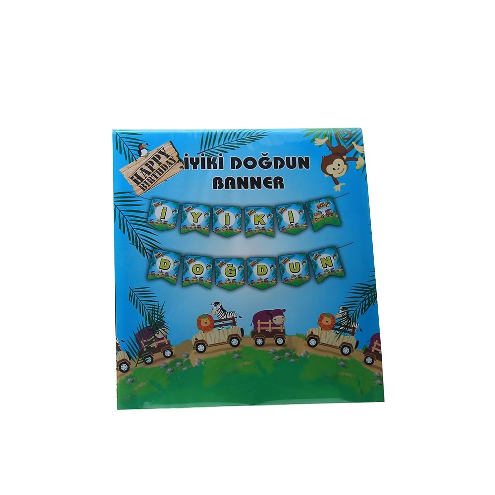 İYİ Kİ DOĞDUN BANNER - SAFARİ - 15X17 CM