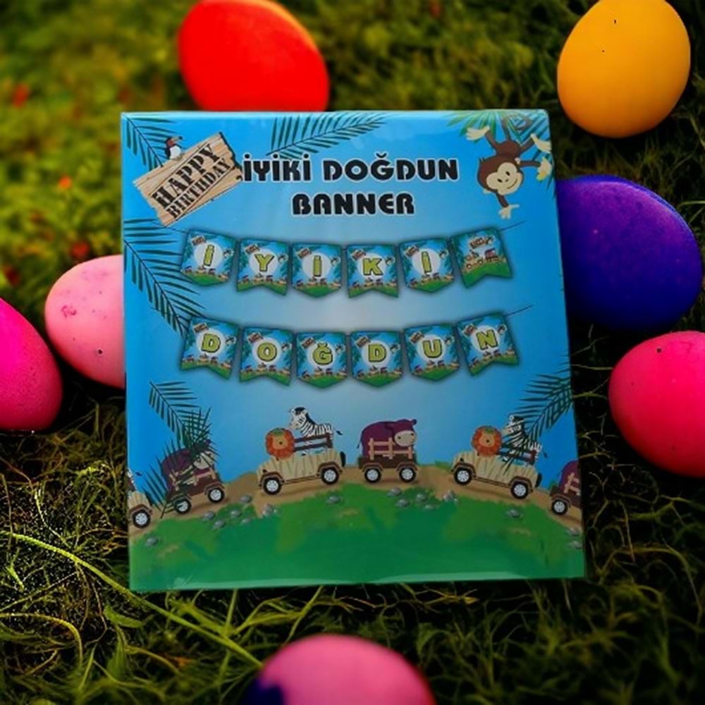 İYİ Kİ DOĞDUN BANNER - SAFARİ - 15X17 CM