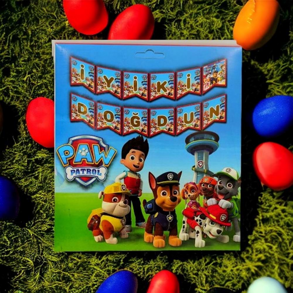 İYİ Kİ DOĞDUN BANNER - PAW PATROL - 15X17 CM