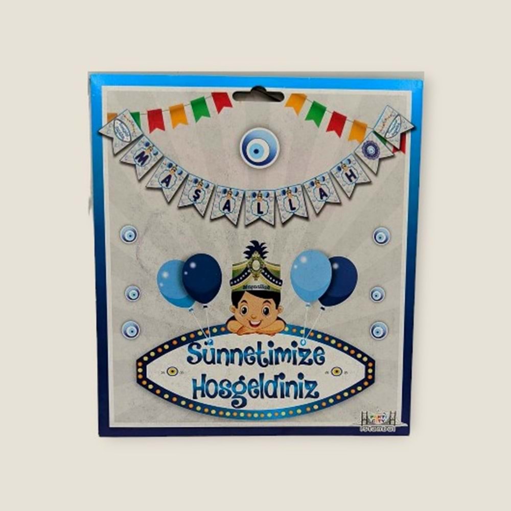 İYİ Kİ DOĞDUN BANNER - MAŞALLAH - 15X17 CM