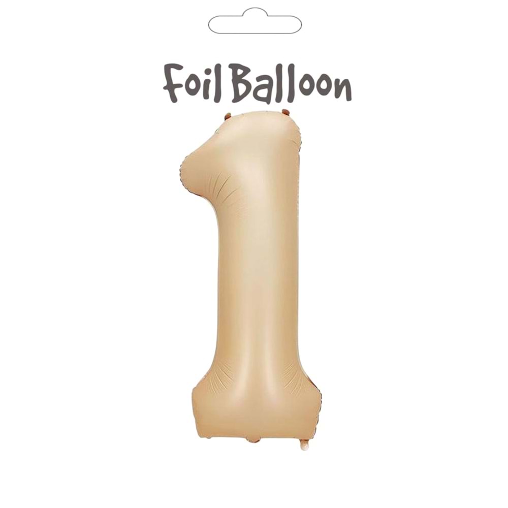 FOLYO BALON - 34inç (86cm) - 1 - KARAMEL