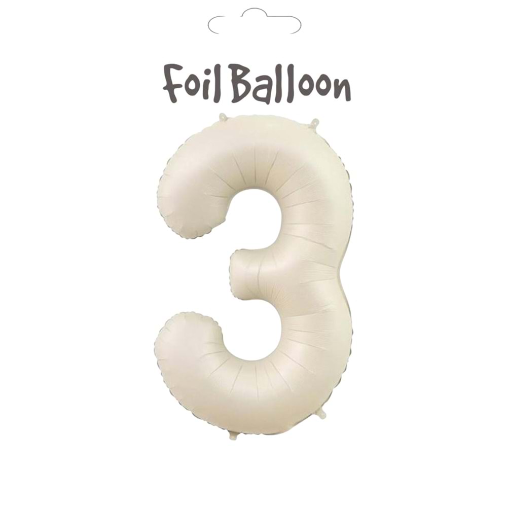 FOLYO BALON - 34inç (86cm) - 3 - KREM