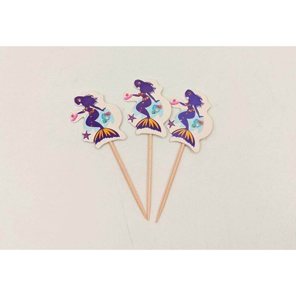 KÜRDAN DEKORATİF - DENİZ KIZI - 3X8 CM - 20 Lİ