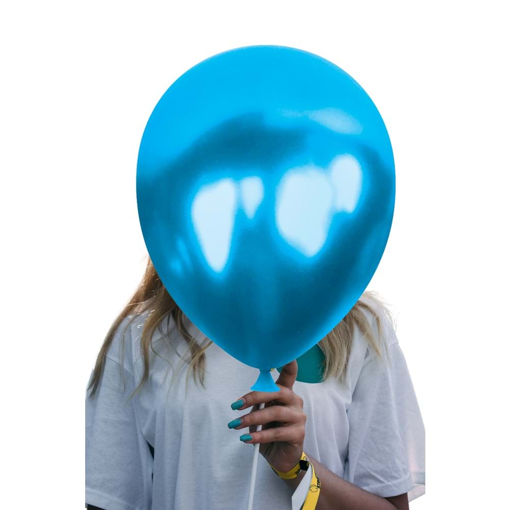 METALİK BALON - MAVİ - 12'' - 100 LÜ