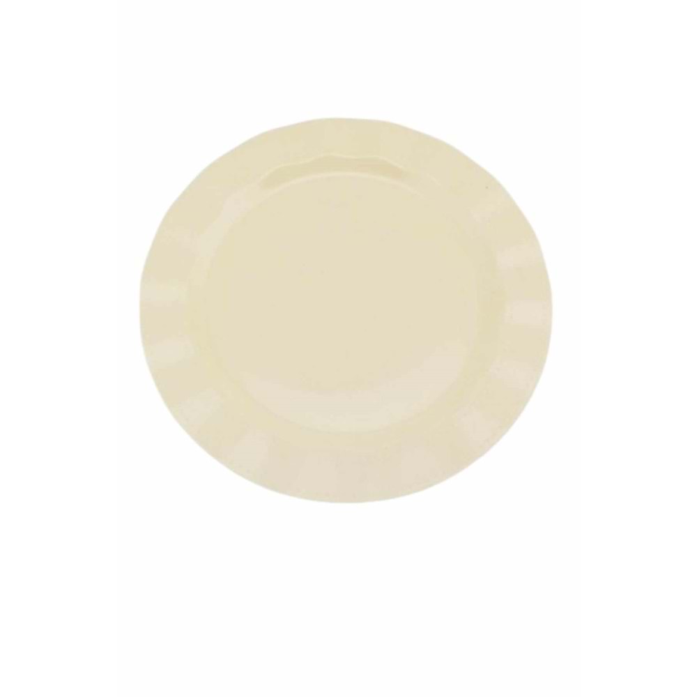 PLASTİK TABAK - 25 Lİ KREM - 22 CM