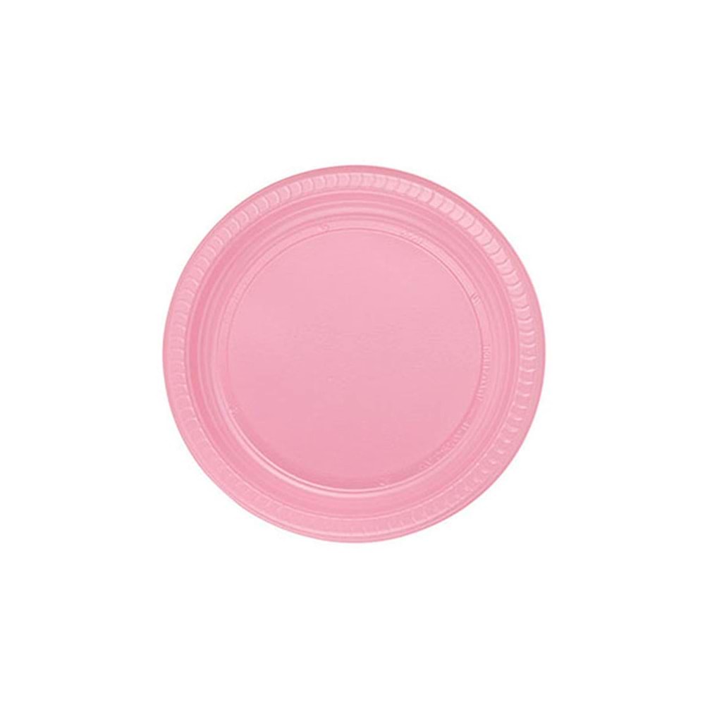 PLASTİK TABAK - 25 Lİ PEMBE - 22 CM