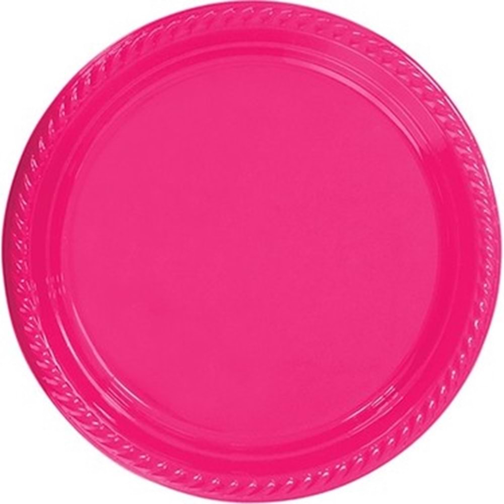 PLASTİK TABAK - 25 Lİ - FUŞYA - 22 CM