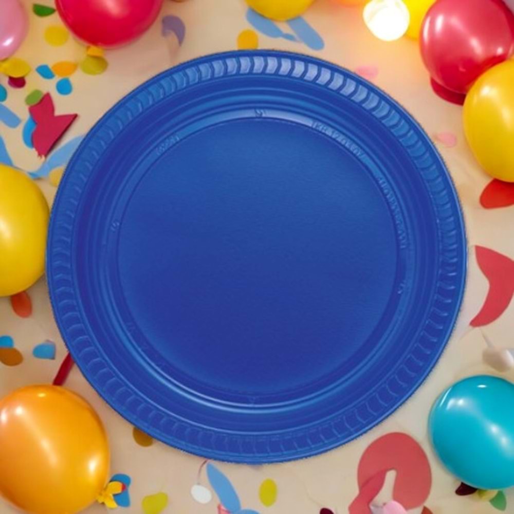 PLASTİK TABAK - 25 Lİ - LACİVERT - 22 CM