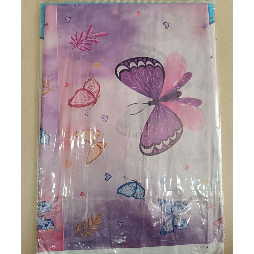 PLASTİK MASA ÖRTÜSÜ - BASKILI - KELEBEK - 120X180 CM