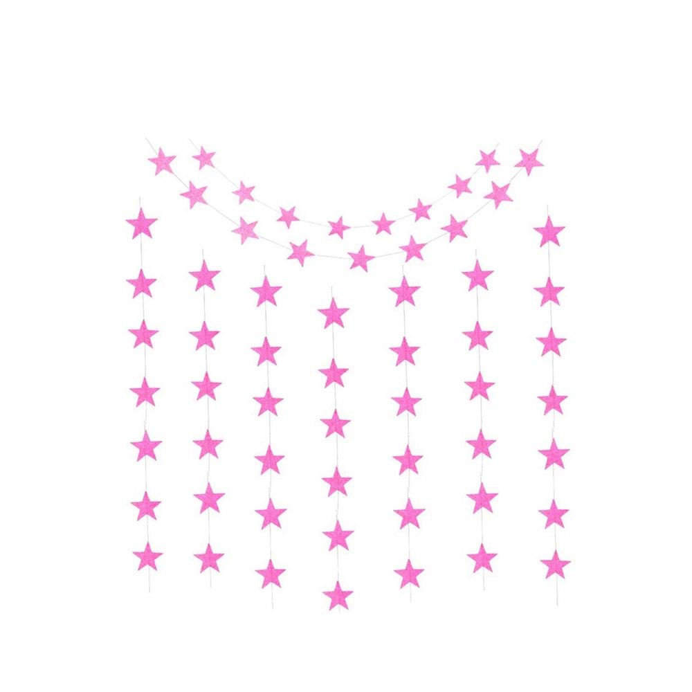 METALİZE SÜS - PEMBE YILDIZ