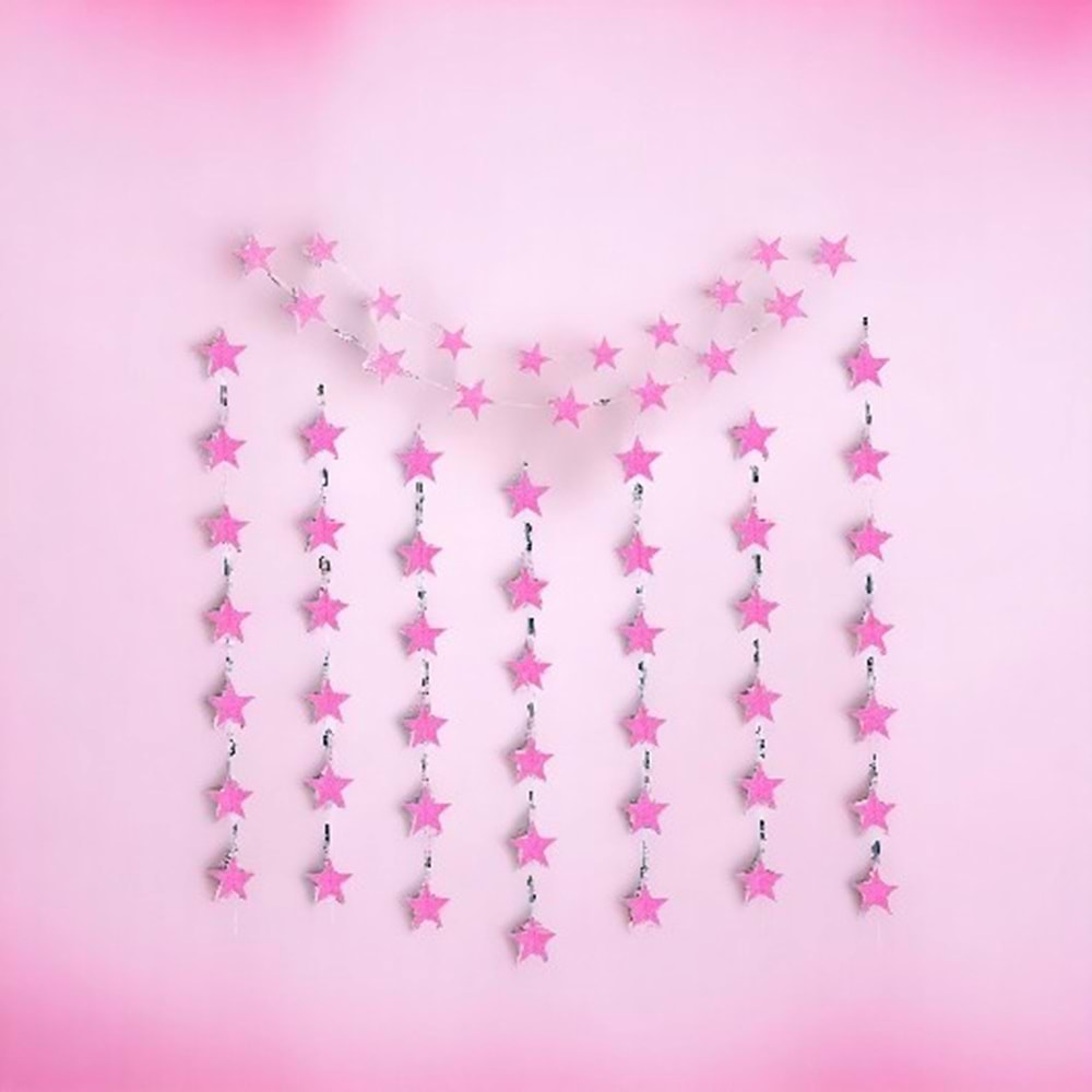 METALİZE SÜS - PEMBE YILDIZ