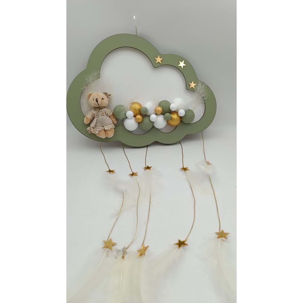 KAPI SÜSÜ - AYICIK MODEL - LEDLİ -GRİ