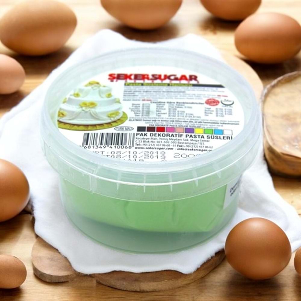 ŞEKER HAMURU - 200 GR - AÇIK YEŞİL