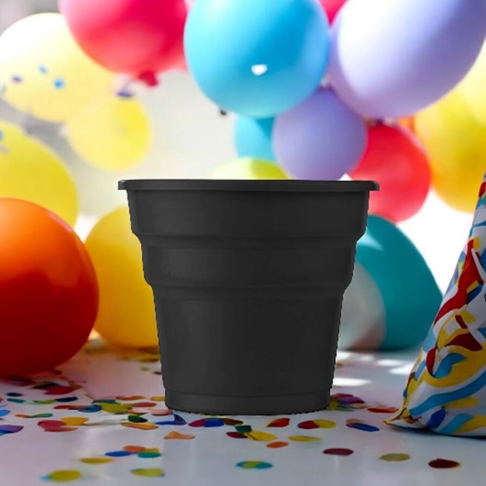 PLASTİK BARDAK - 25Lİ - SİYAH