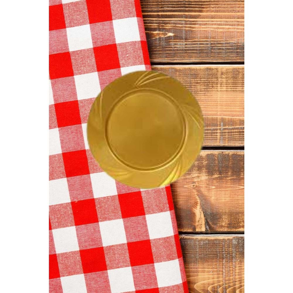 LÜKS PARTİ TABAĞI - GOLD - 6LI - 22.5 CM
