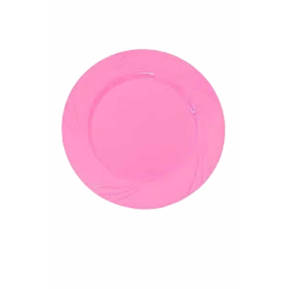 LÜKS PARTİ TABAĞI - PEMBE - 6LI - 22,5 CM