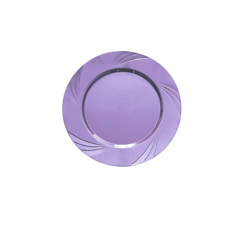 LÜKS PARTİ TABAĞI - LİLA - 6LI - 22,5 CM