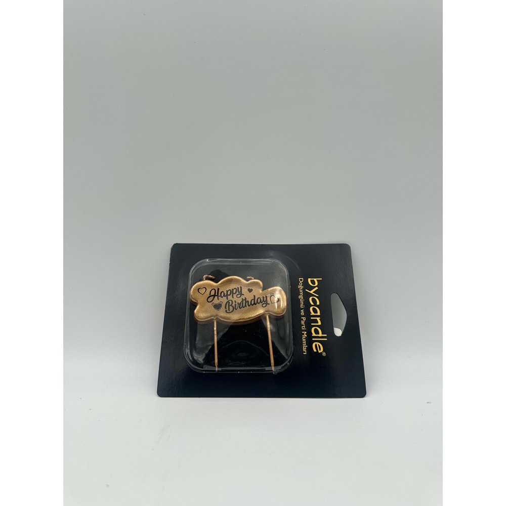 BYCANDLE - MUM - HAPPYBIRTHDAY - GOLD - 4X7 CM