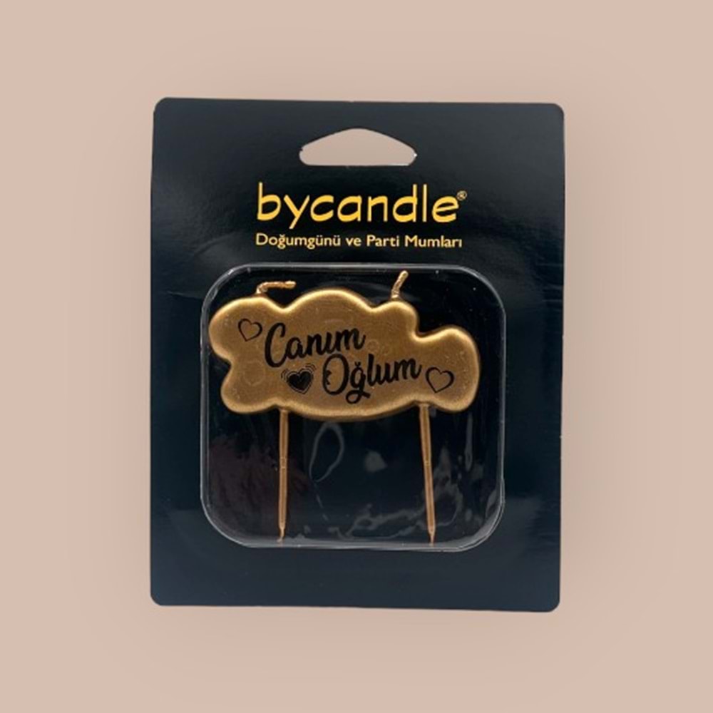 BYCANDLE - MUM - CANIM OĞLUM - GOLD - 4X7 CM