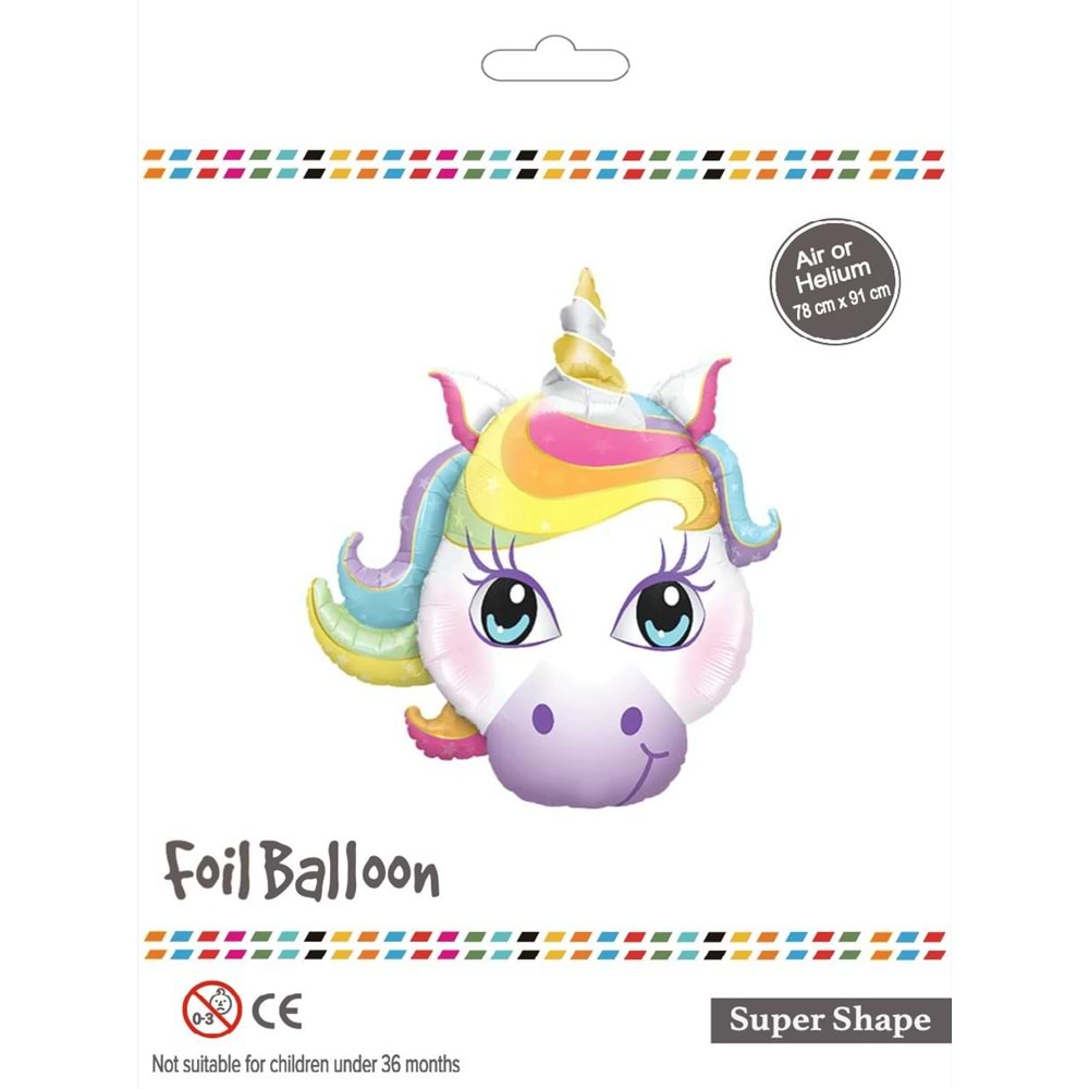 Unicorn Folyo Balon - 78x91cm