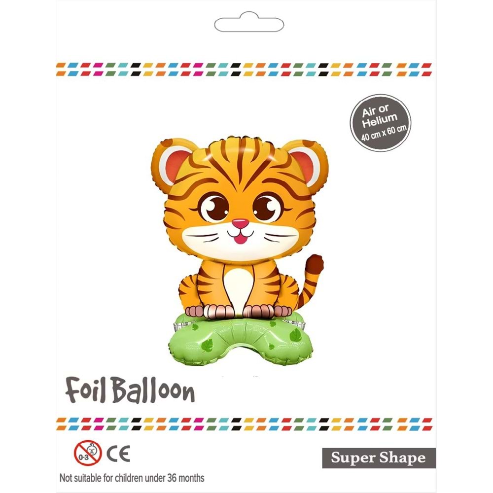 Ayaklı Kaplan Folyo Balon - 40x60cm