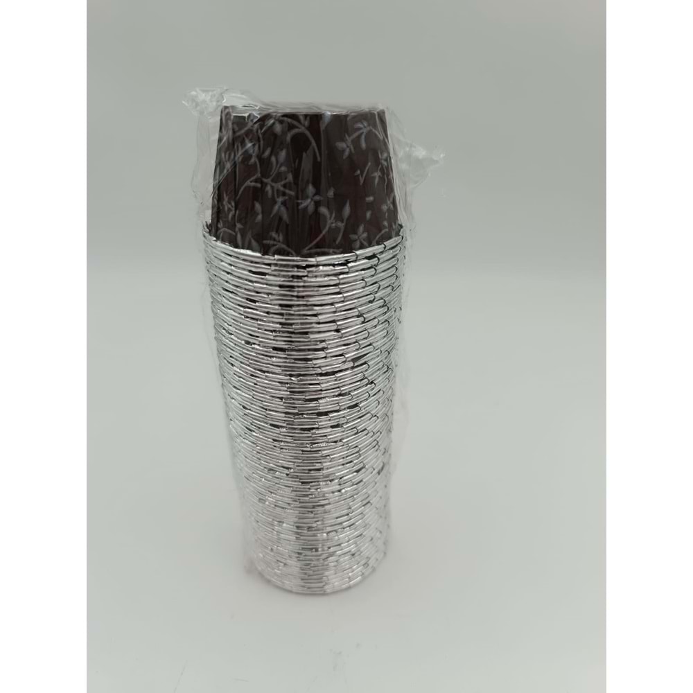 MUFFİN KEK KAPSÜLÜ - 38X65 MM - 50 Lİ - KAHVERENGİ DESENLİ